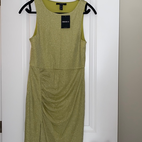 Forever 21 lime green midi dress - Picture 1 of 4